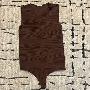 Wolford Brown Sleeveless Bodysuit